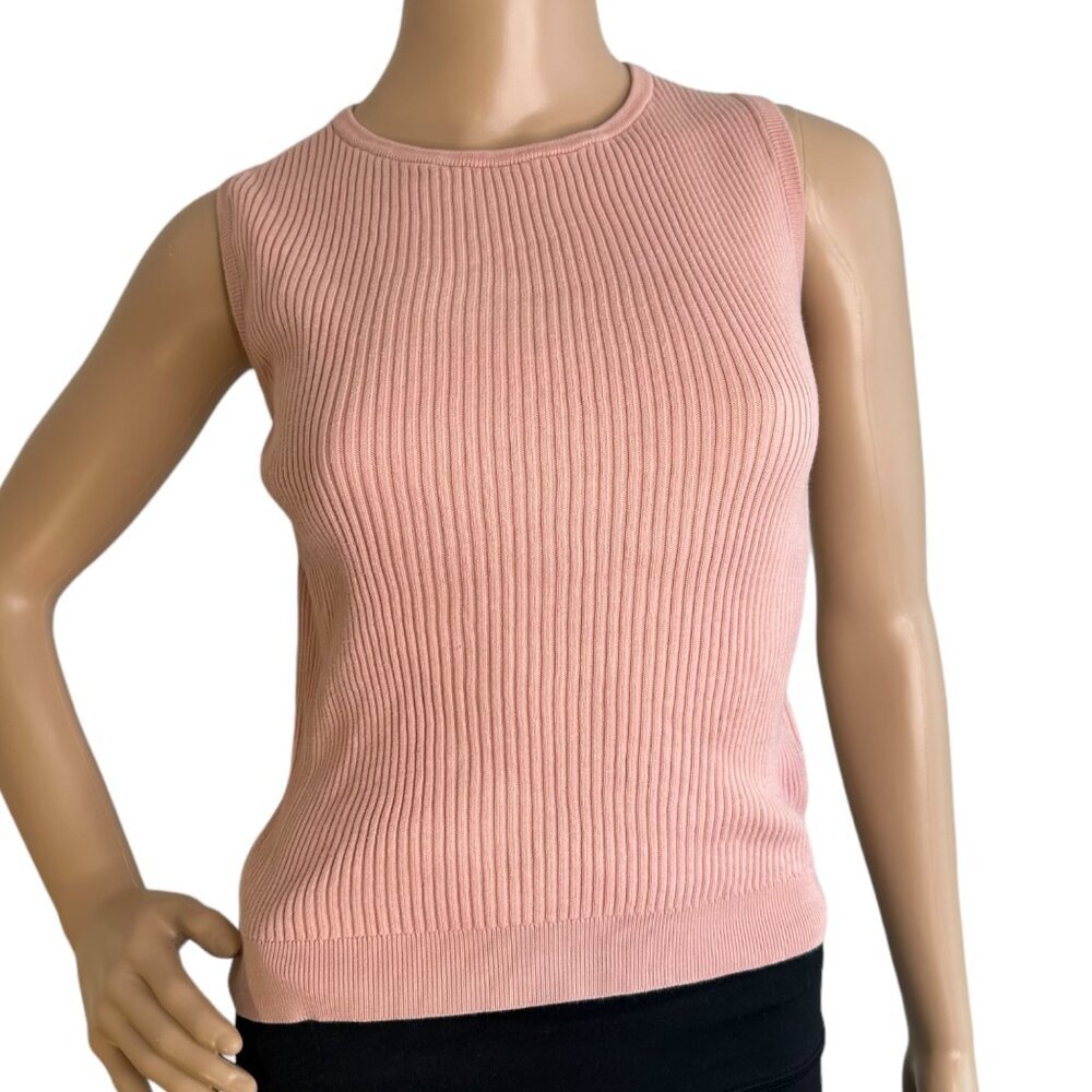 Uniqlo Blushed Ribbed‎ Sleeveless Top